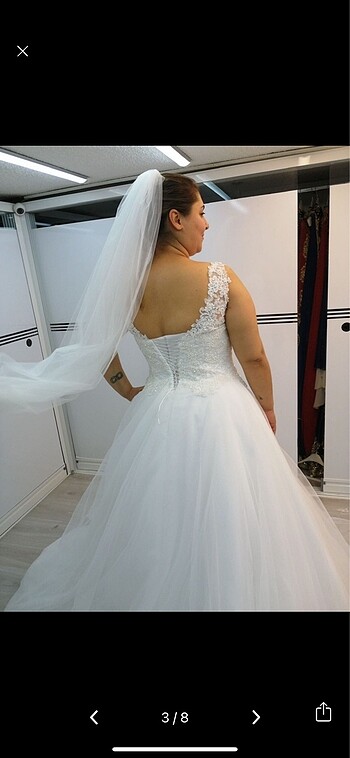 Büyük beden gelinlik - Görsel 3