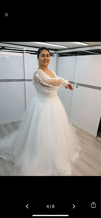 Büyük beden gelinlik - Görsel 4