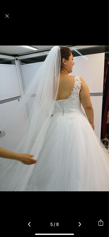 Büyük beden gelinlik - Görsel 5