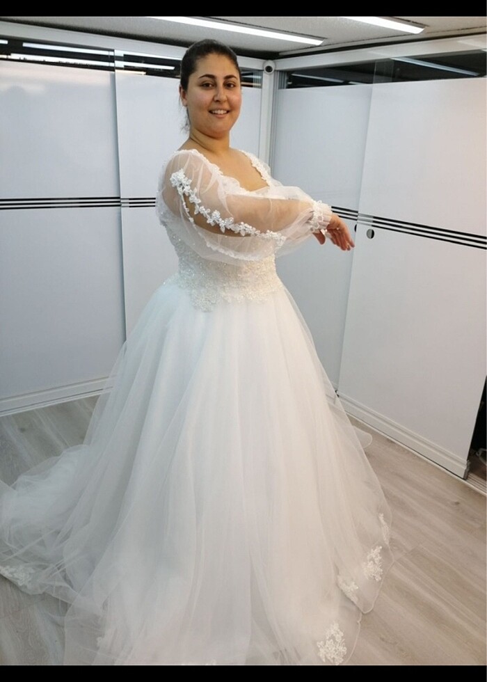 Büyük beden gelinlik - Görsel 4