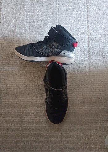 Gri Erkek Çocuk Spor Ayakkabı Velcro