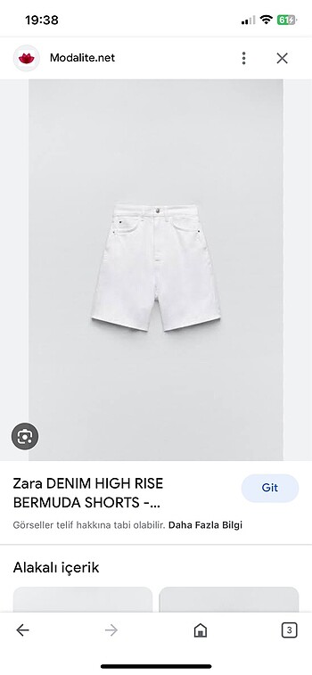 Zara Zara bermuda şort