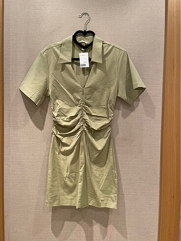 H&m büzgülü gömlek elbise