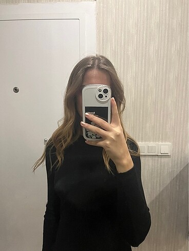 xs Beden Derin yırtmaçlı triko elbise