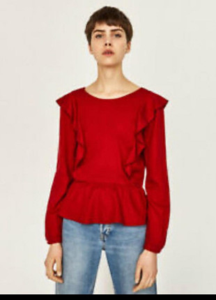 Zara fırfırlı bluz