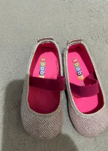 Kız Çocuk Pembe Cırt Cırtlı Babet Ayakkabı - Görsel 3