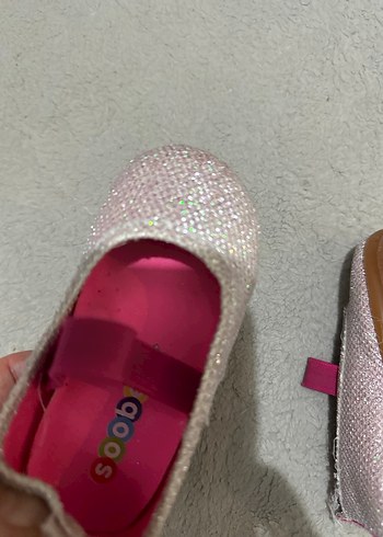 Kız Çocuk Pembe Cırt Cırtlı Babet Ayakkabı - Görsel 6