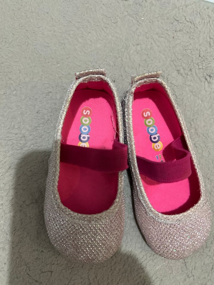 Kız Çocuk Pembe Cırt Cırtlı Babet Ayakkabı - Görsel 3