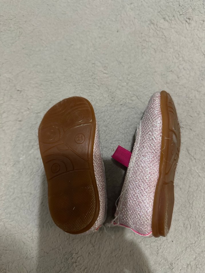 Kız Çocuk Pembe Cırt Cırtlı Babet Ayakkabı - Görsel 4