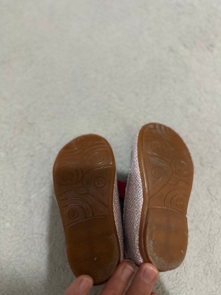 Kız Çocuk Pembe Cırt Cırtlı Babet Ayakkabı - Görsel 5