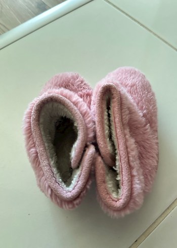 Kızlar İçin Pembe Sıcak Kürklü Ev Terliği - Görsel 4