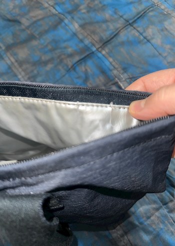 Lacivert Kadın Günlük Fermuarlı yemek Çantası - Görsel 5