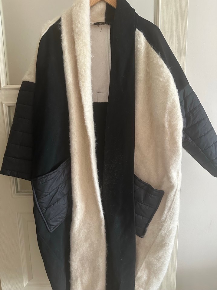 Sokak Stili Uzun yün Kaban - Görsel 2