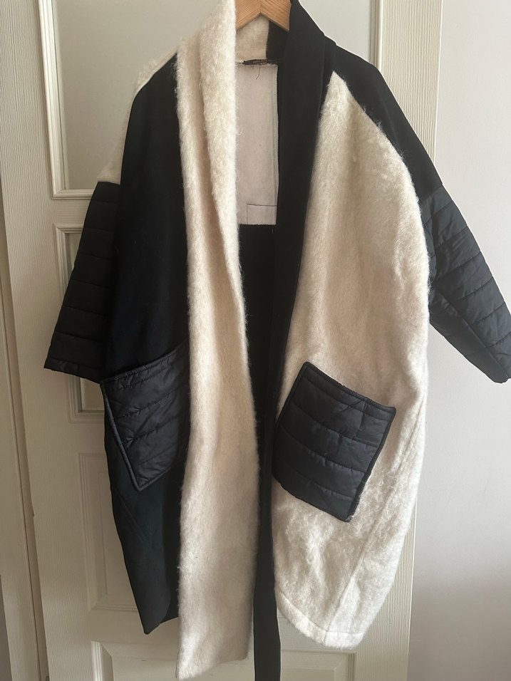 Sokak Stili Uzun yün Kaban - Görsel 5