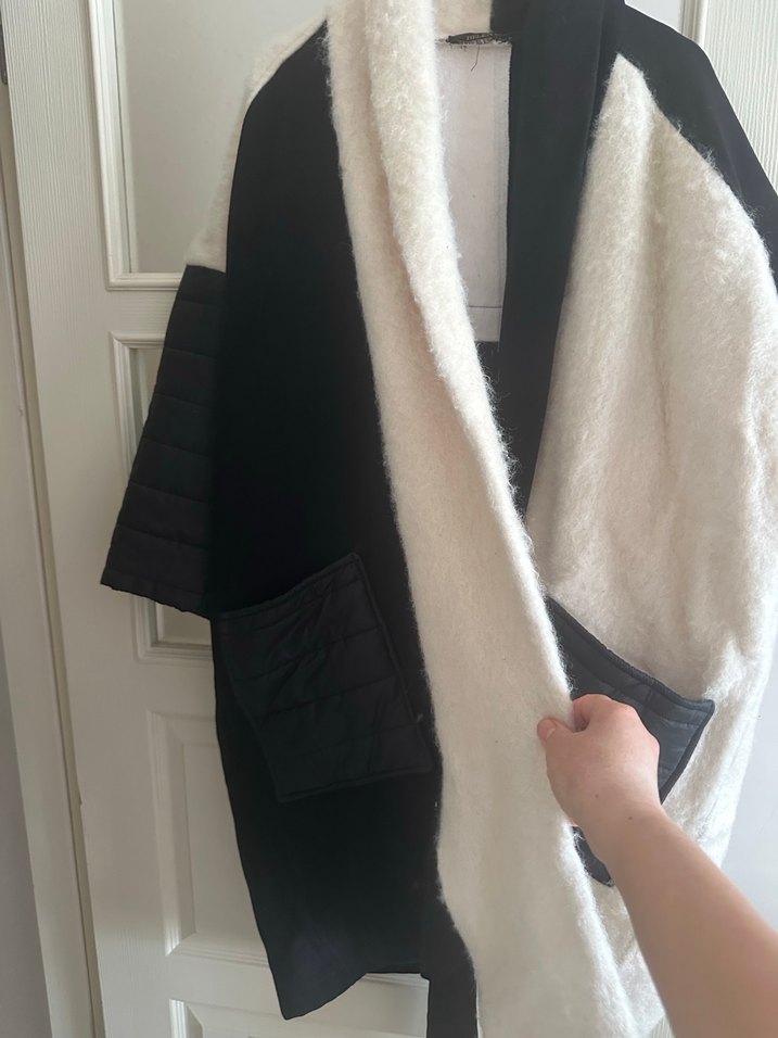 Sokak Stili Uzun yün Kaban - Görsel 4