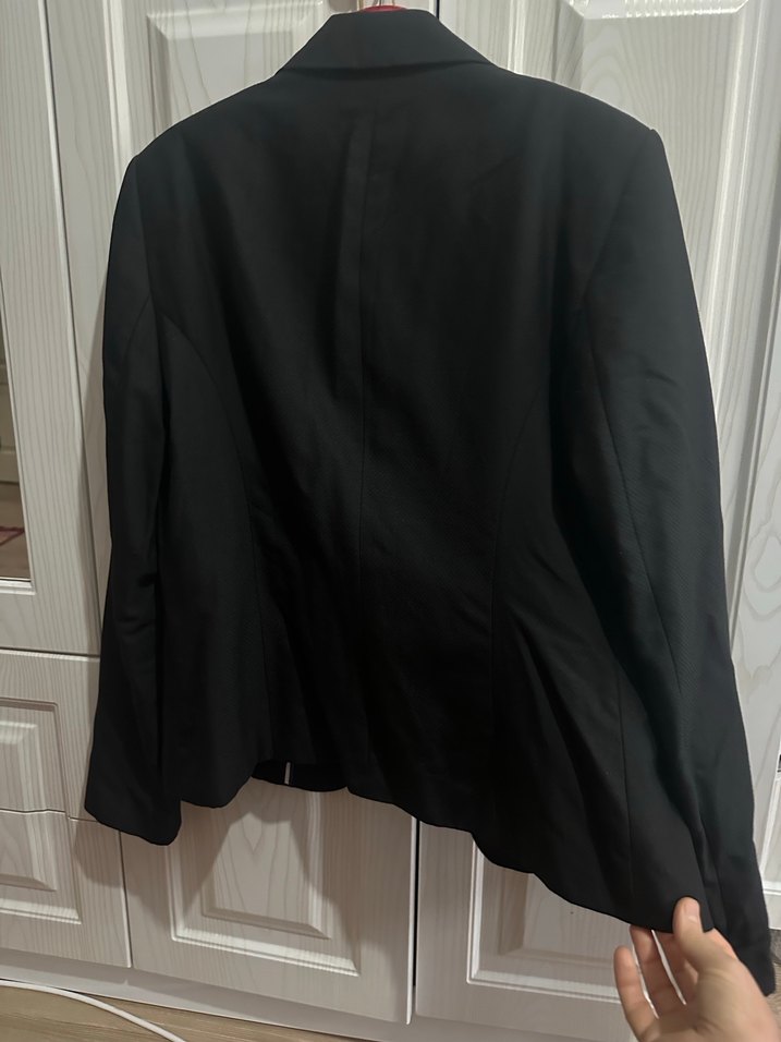 Siyah Kadın Düğmeli Ofis Blazeri - Görsel 2