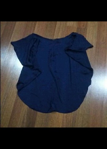 Lacivert V Yakalı Salaş Kadın Bluz - Görsel 10