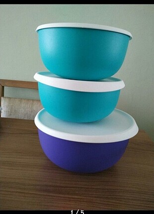3 adet buyuk tupperware saklama kabı miksim