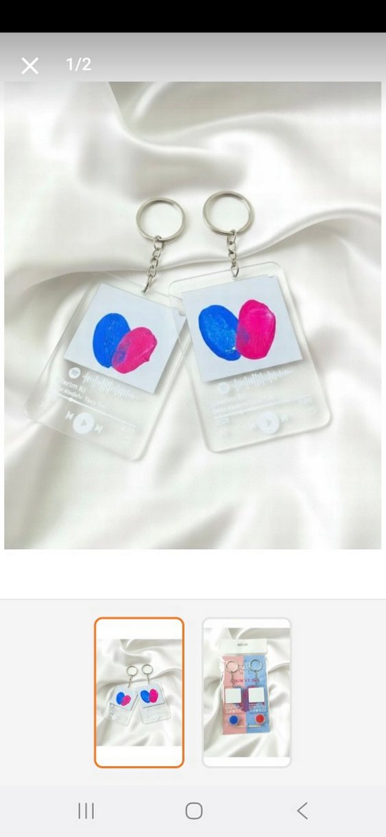 Mavi Velcro sevgili eş Anahtarlık Seti - Görsel 2