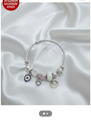 Mor Boncuklu Bohem Bileklik çarmlı bileklik pandora - Görsel 2