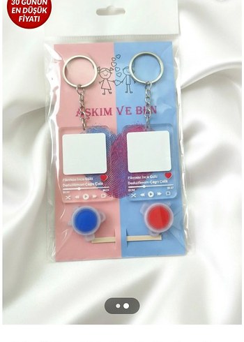 Renkli Transparan sevgililer günü anahtarlık - Görsel 2