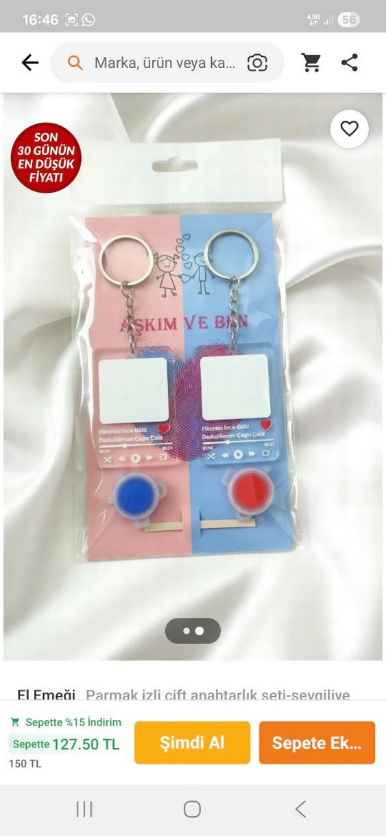 Renkli Transparan sevgililer günü anahtarlık - Görsel 2