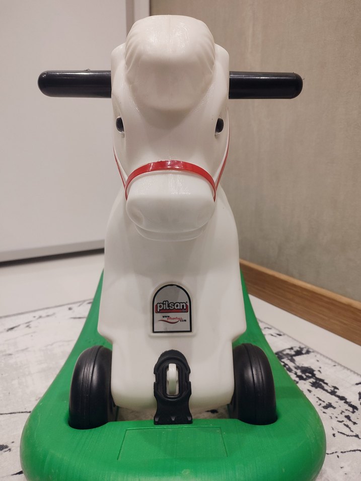 PİLSAN marka Beyaz Sallanan At Oyuncağı - Görsel 2