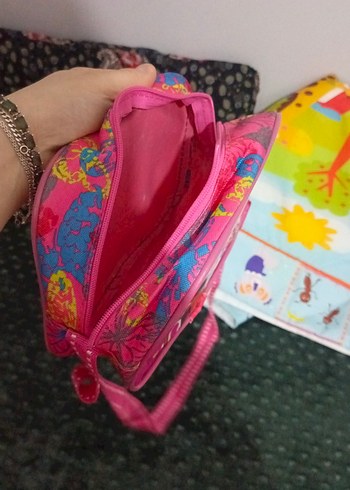 Renkli Kız Çocuk Okul beslenme Çantası - Görsel 4