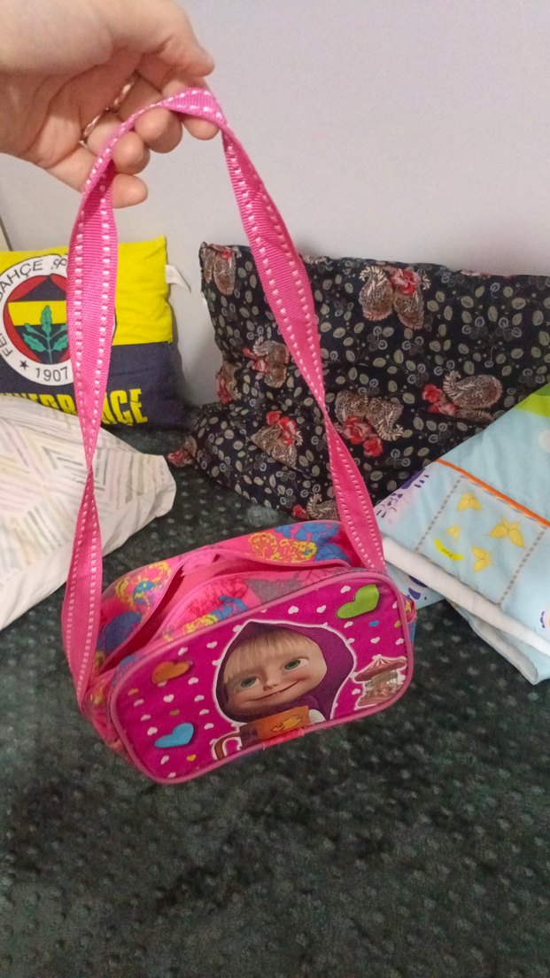 Renkli Kız Çocuk Okul beslenme Çantası - Görsel 2