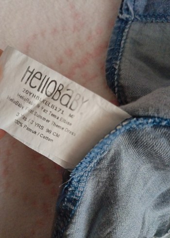 Nakışlı Fırfırlı Kız Kot Elbise - Görsel 6