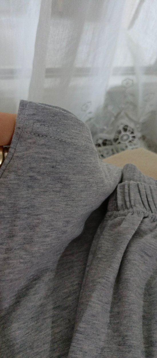 Gri Kadın Pamuklu Rahat Kesim Eşofman - Görsel 4