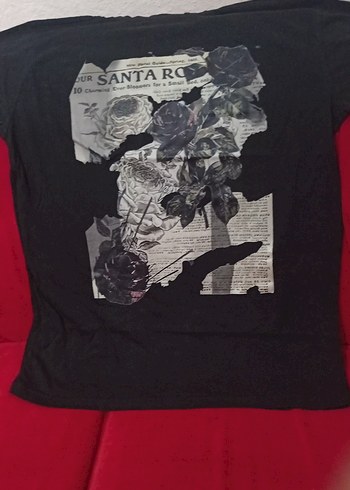 Siyah Baskılı Goth Hamile Tişörtü - Görsel 2