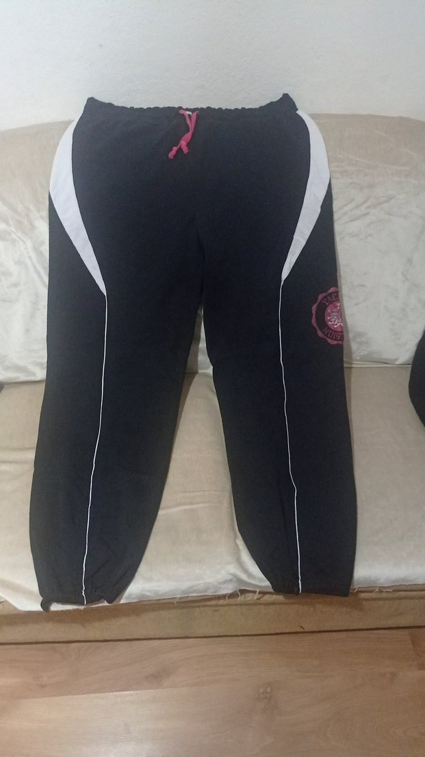 erkek  Siyah Baskılı Fermuarlı Eşofman Altı - Görsel 3