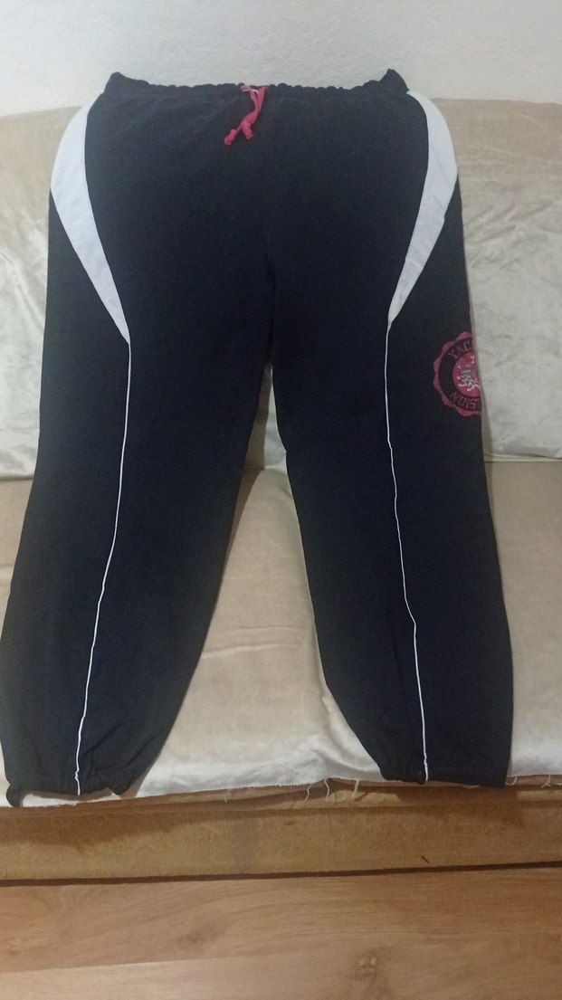 erkek  Siyah Baskılı Fermuarlı Eşofman Altı - Görsel 2