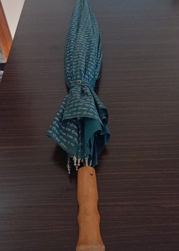 Püsküllü Mavi Bohem Kadın Şemsiye - Görsel 2