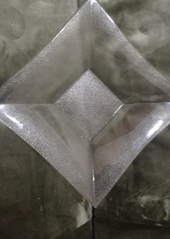 Gri Modern Cam Kare Tabak - Görsel 3