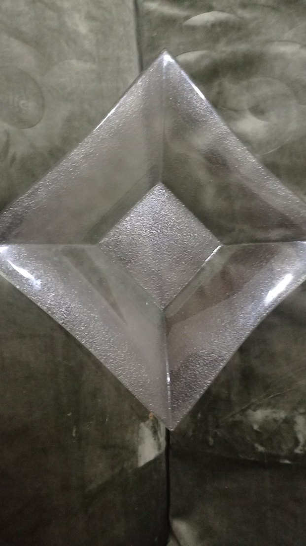 Gri Modern Cam Kare Tabak - Görsel 3