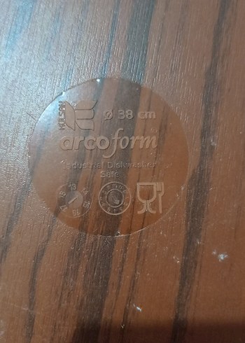 Koyu Kahverengi Yuvarlak Ahşap Tepsi - Görsel 4