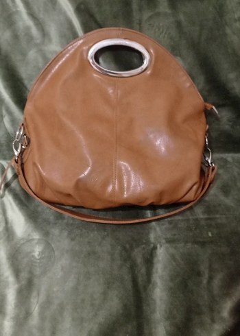 Bej Deri Kadın Çanta Tokalı - Görsel 3