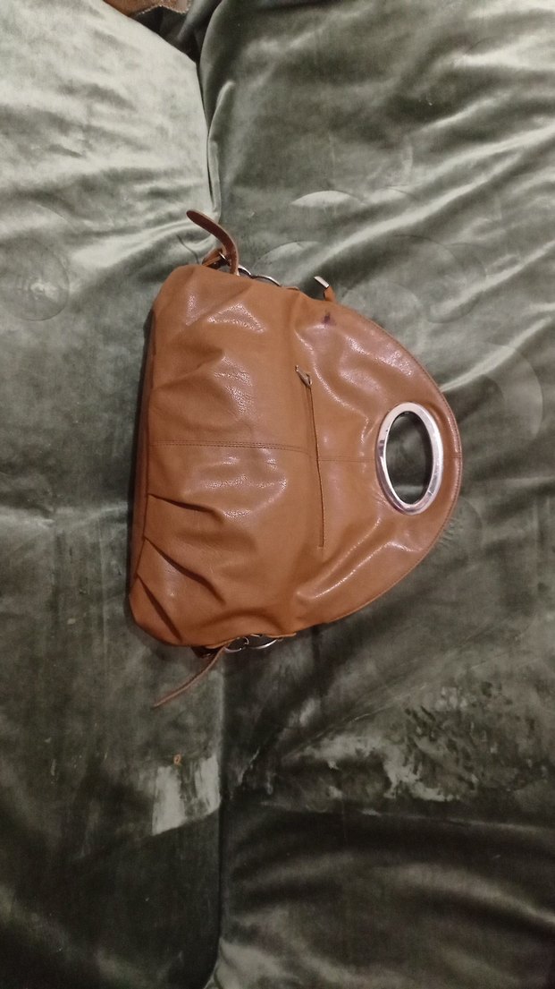 Bej Deri Kadın Çanta Tokalı - Görsel 4