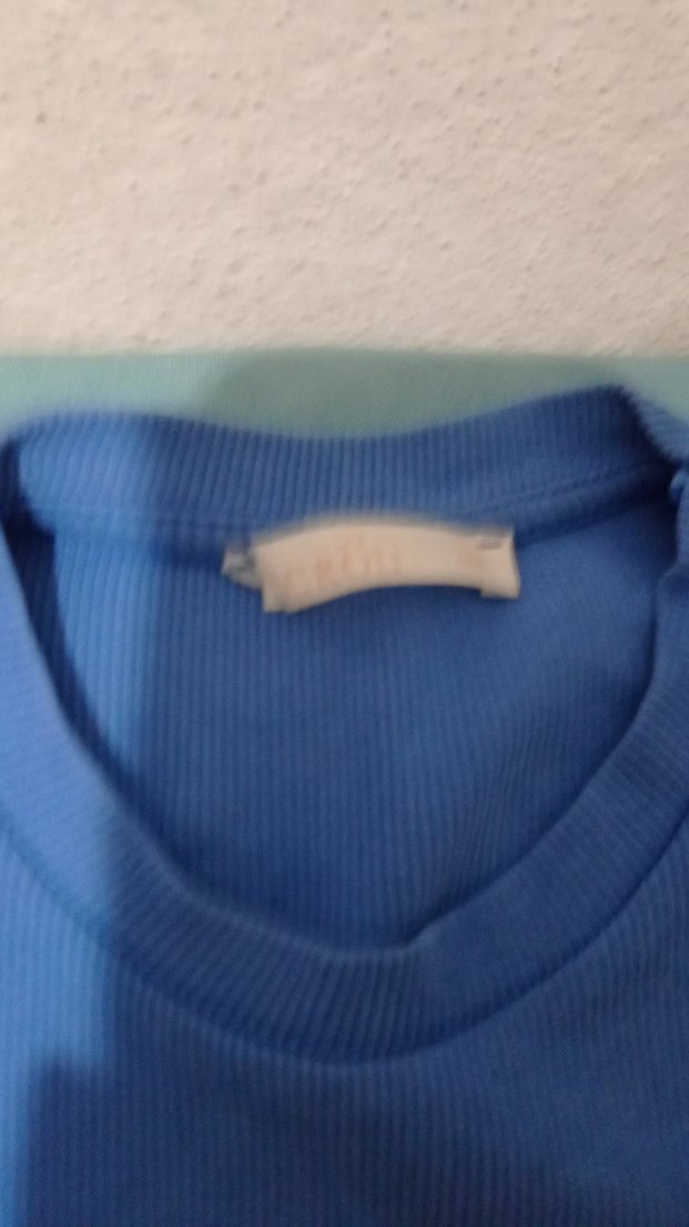 Kız Çocuk Mavi Kısa Kollu Basic Tişört - Görsel 3