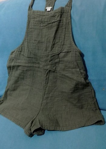 Kadın Keten Askılı Mini Tulum - Görsel 5