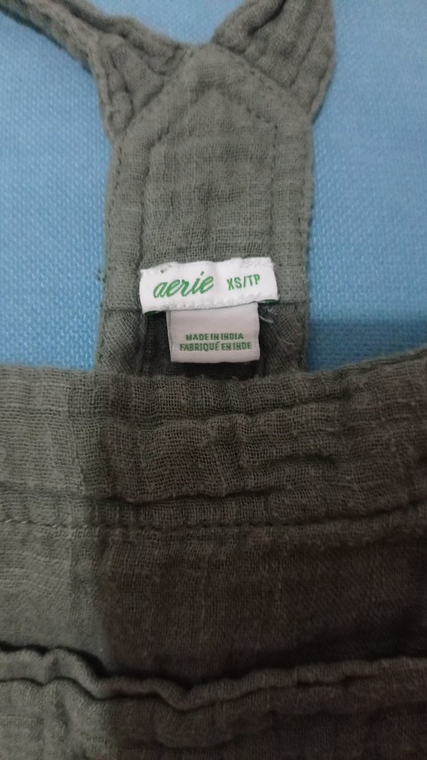 Kadın Keten Askılı Mini Tulum - Görsel 4