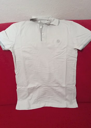 Düğmeli Beyaz Erkek Polo Tişört - Görsel 2