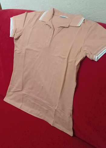 Bej Kısa Kollu Polo Tişört - Görsel 3