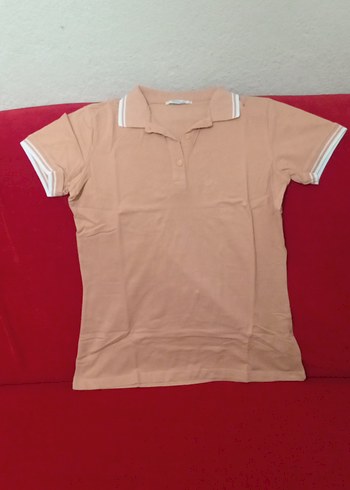Bej Kısa Kollu Polo Tişört - Görsel 2