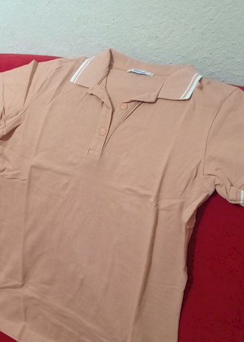 Bej Kısa Kollu Polo Tişört - Görsel 4