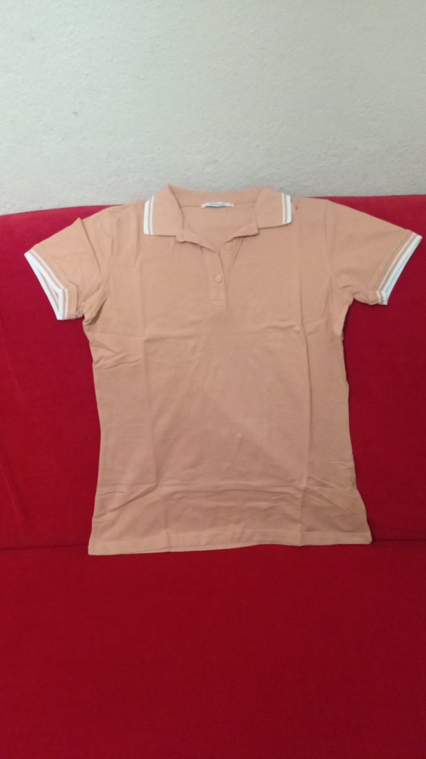 Bej Kısa Kollu Polo Tişört - Görsel 2