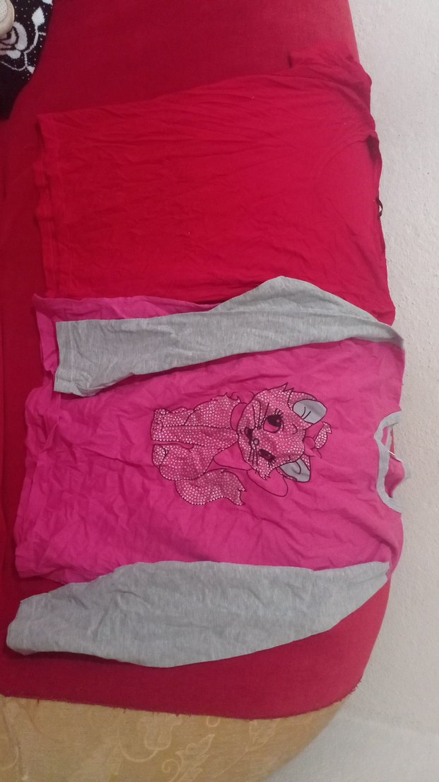 Kız Çocuk Uzun Kollu Pembe Tişört - Görsel 3