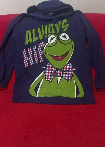 Çok Renkli Baskılı Kapüşonlu Sweatshirt - Görsel 2